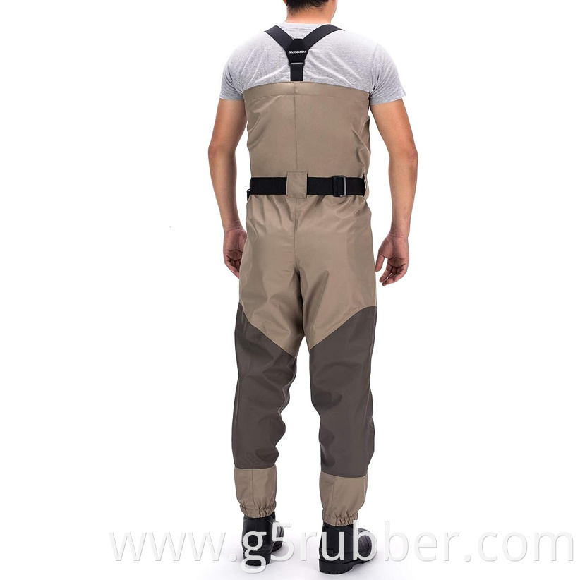Mens Breathable Lightweight Chest And Waist Convertible Waders Jpg
